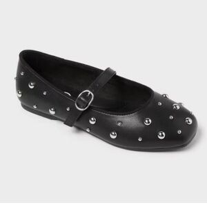 Youth Girls Stud Ballet Flats - art class™ Black
